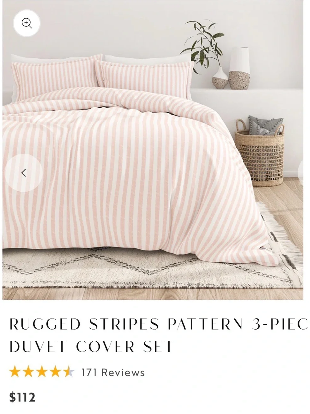 Linens & Hutch Queen duvet cover & shams